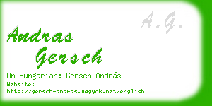 andras gersch business card